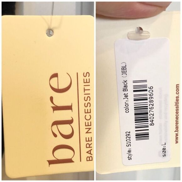 BARE NECESSITIES - NWT - L Sz L Textured Knit Crop Top/Peephole & Removable Cups - Picture 5 of 8